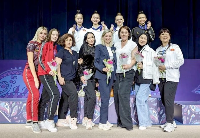 Гимнастки из Кыргызстана выступили в Ташкенте